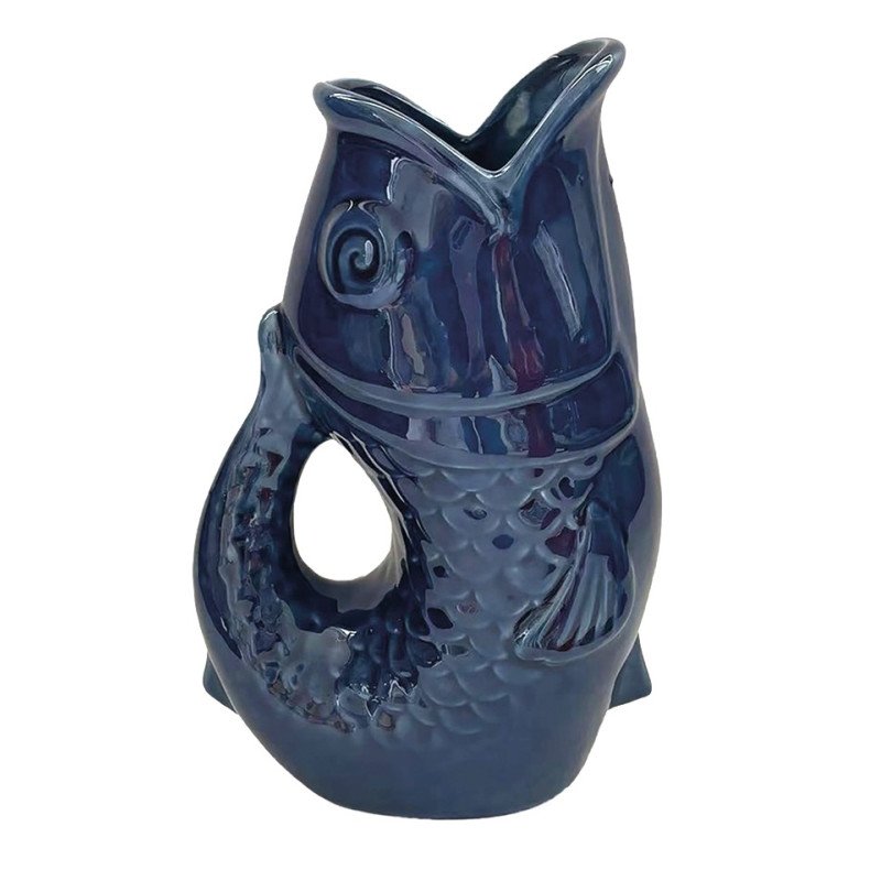 OPJET vase/carafe POISSON bleu