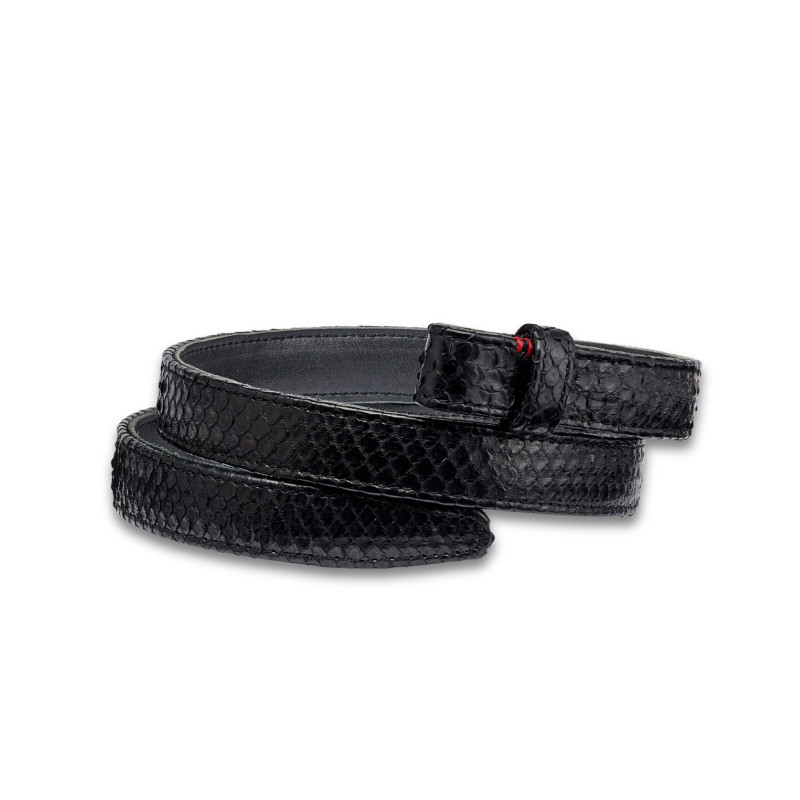 CLARIS VIROT Ceinture BABY PYTHON NOIR